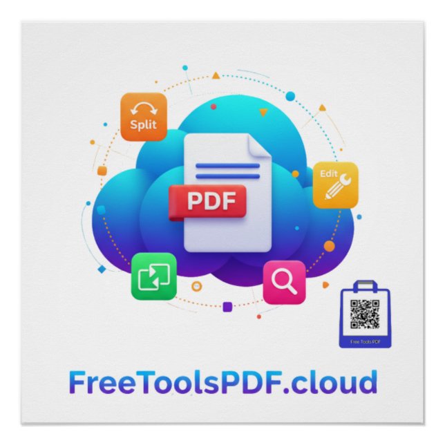 FreeToolsPDF – Fun Digital Power on Your Shirt! Poster (Vorderseite)