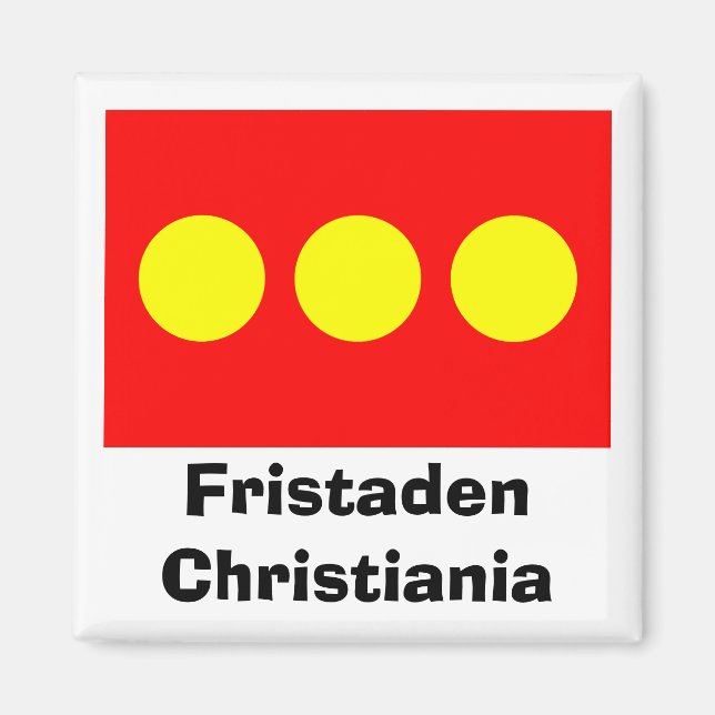 Freetown Christiania Flag Magnet (Vorne)