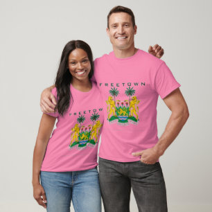 FREETOWN, (SIERRA LEONE) KARTE, T - SHIRT UND USW.