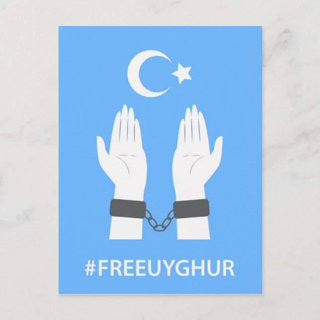 #FREEUYGHUR POSTKARTE (Vorderseite)