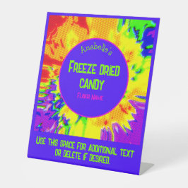 Freeze Driven Candy Rainbow Custom Business Sockelschild