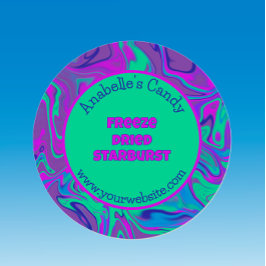 Freeze Trockenwürfel Coole, farbenfrohe Marke Runder Aufkleber