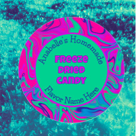 Freeze Trockenwürfel Coole, farbenfrohe Marke Runder Aufkleber