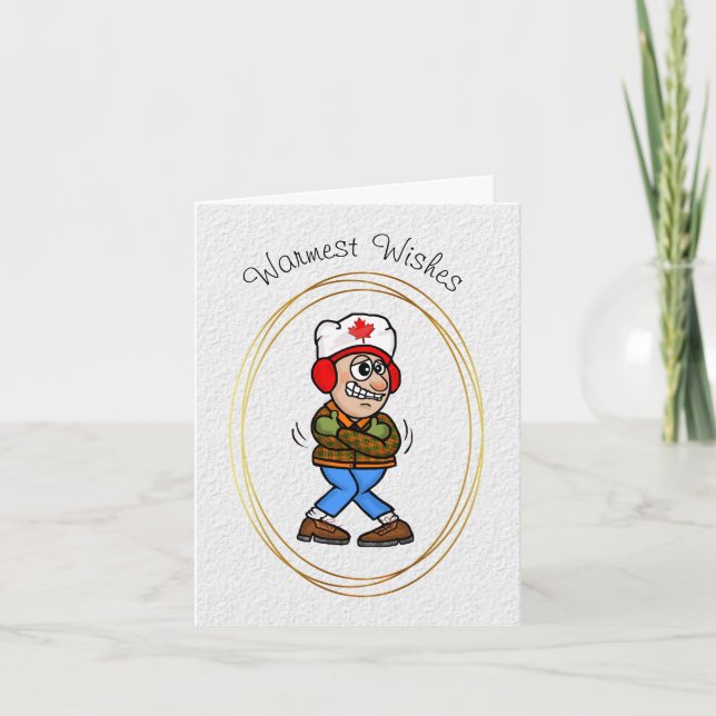 Freezing Canadian Funny Canada Day Card Karte (Vorderseite)
