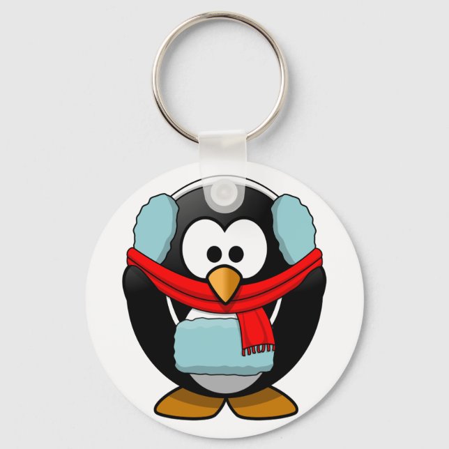 Freezing Penguin Keychain Schlüsselanhänger (Vorderseite)