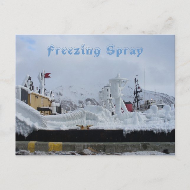 Freezing Spray on a Fuel Barge, Dutch Harbour, AK Postkarte (Vorderseite)