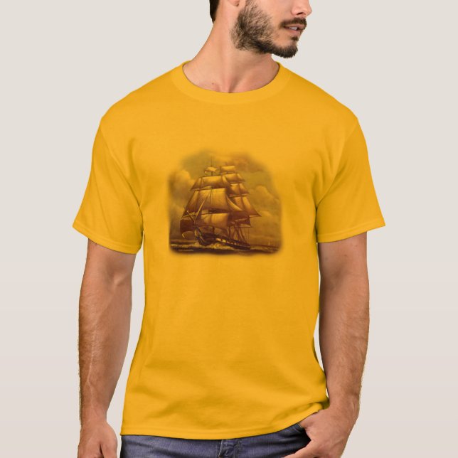 Fregatte"alter Ironsides" USS-Konstitution T-Shirt (Vorderseite)