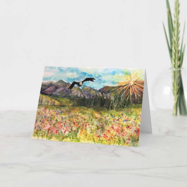 Frei als Adler Dankeskarte (Vorderseite)