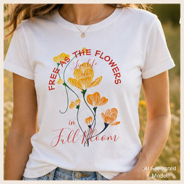 Frei als Blume Yellow Orange Ginkgo Blossom T-Shirt