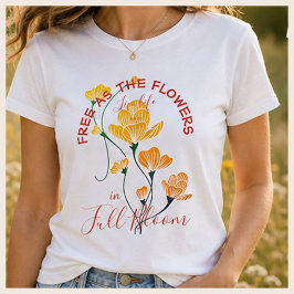 Frei als Blume Yellow Orange Ginkgo Blossom T-Shirt