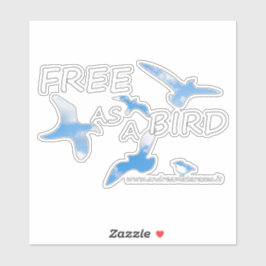 Frei als Vogel Aufkleber