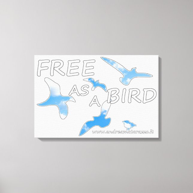 Frei als Vogel Leinwanddruck (Vorderseite)