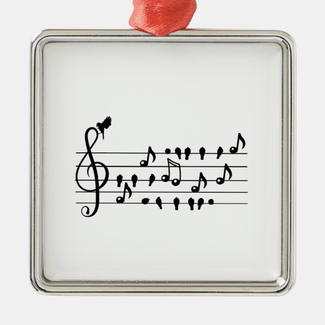 Frei als Vogel, Singvögel Schauspiel als musikalis Ornament Aus Metall (Vorne)