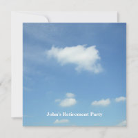 Frei als Wolken/Ruhestand Party Invites