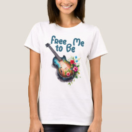 Frei auf mich als Blumengitarre T-Shirt