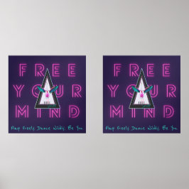 Frei dein Mind-freies Flamingo Inspo Poster Bilderwand Sets
