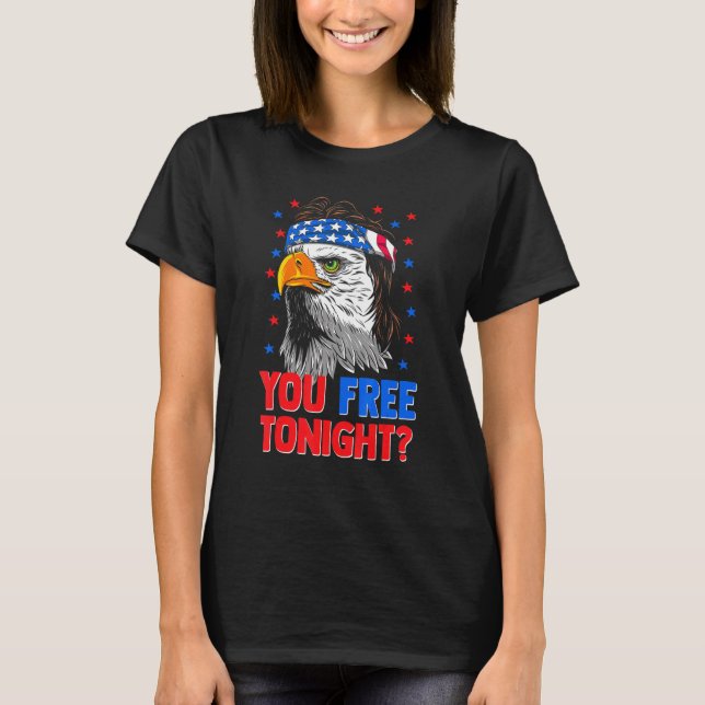 Frei die amerikanische Flagge des Adlers Mullet 4 T-Shirt (Vorderseite)