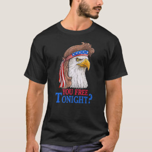Frei die amerikanische Flagge des Adlers Mullet 4 T-Shirt