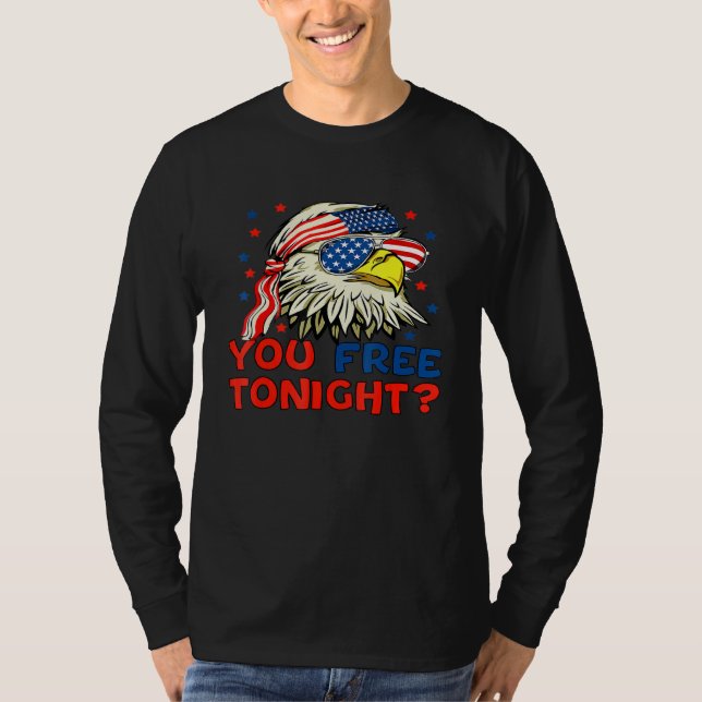 Frei die amerikanische Flagge des Adlers Mullet 4 T-Shirt (Vorderseite)
