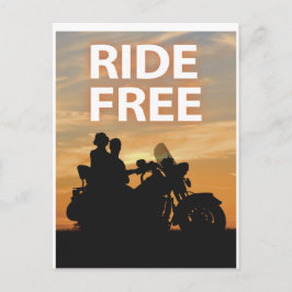 Frei fahren postkarte