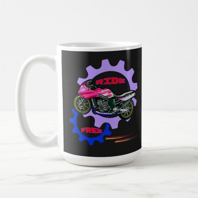 Frei fahrende und sichere Motorräder Kaffeetasse (Links)