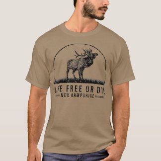 Frei leben oder Die neue Hampshire Natur Vintag T-Shirt