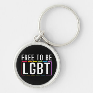 Frei LGBT Bisexuell Lesbisch Gay Pride zu sein Schlüsselanhänger