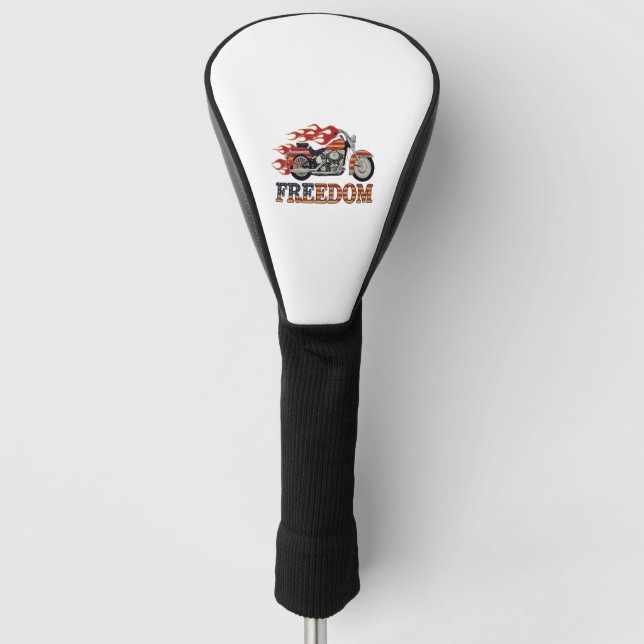Frei-Motorrad-Flammen Golf Headcover (Vorderseite)