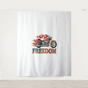 Frei-Motorrad-Flammen Wandteppich