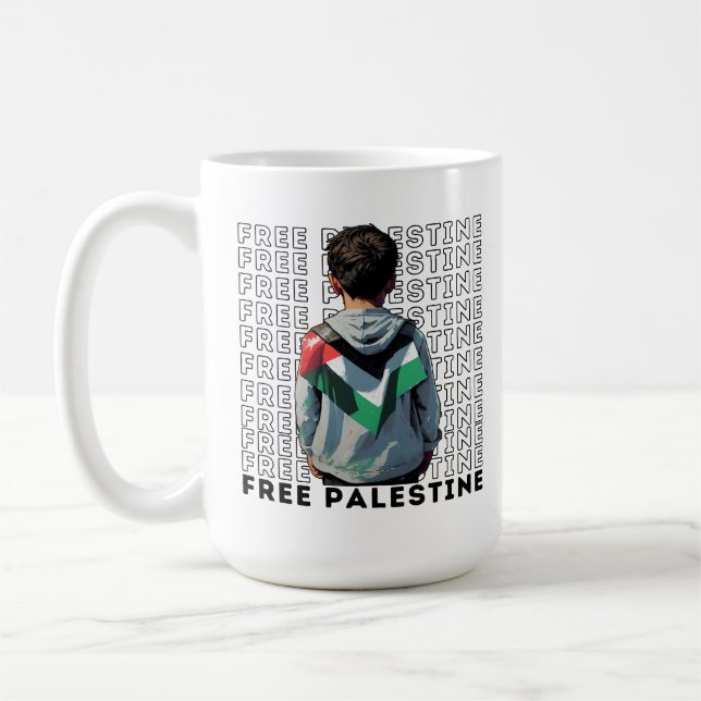 FREI PALESTINE weiß Kaffeetasse (Links)