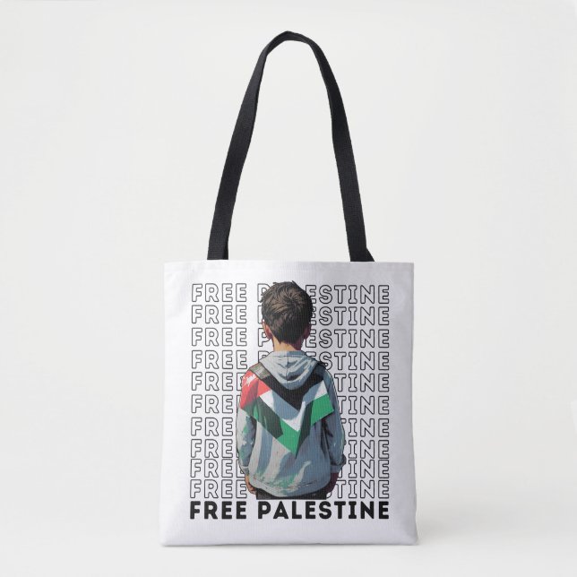 FREI PALESTINE weiß Tasche (Vorderseite)