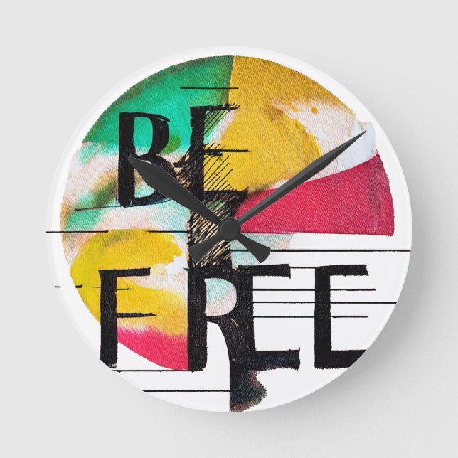 frei runde wanduhr (Vorderseite)