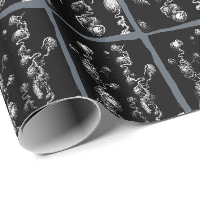 Frei schwimmende Bio Aberrationen Geschenkpapier (Rolleneckpunkt)