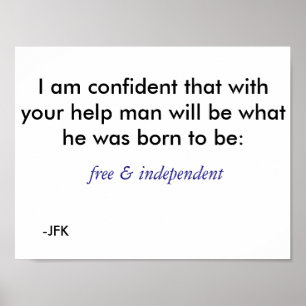 Frei u. Unabhängiger - Blau Poster