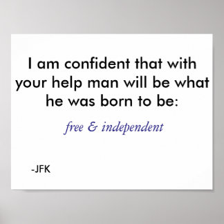 Frei & unabhängig - blau poster