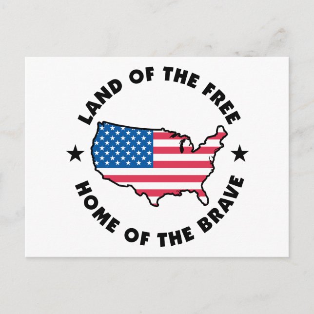 Frei und tapfer postkarte (Vorderseite)