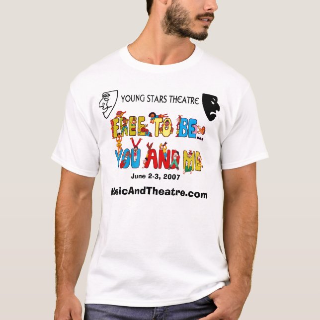 "Frei zu sein…" Heller Shirtentwurf T-Shirt (Vorderseite)