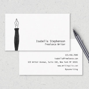 Freiberuflicher Autor Redakteur Texter Stift Visitenkarte