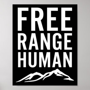 Freiberuflicher Mensch Wandern Camping Bergsteigen Poster