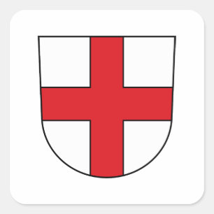Freiburg Breisgau Stadtwappen Deutschland Symbol K Quadratischer Aufkleber