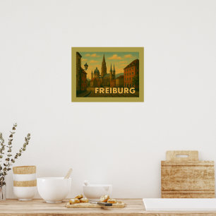 Freiburg Deutschland Stadt Kunst Poster