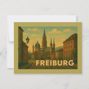 Freiburg Deutschland Stadt Kunst Postkarte