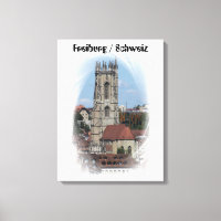 Freiburg / Fribourg Druck auf Keilleinwand