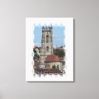 Freiburg / Fribourg Druck auf Keilleinwand