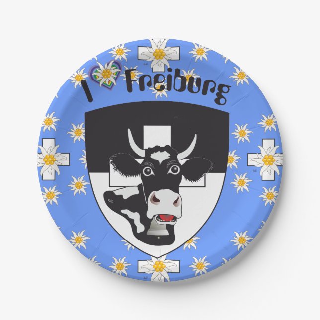 Freiburg – Fribourg Papierteller (Vorderseite)