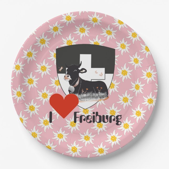 Freiburg - Fribourg - Schweiz - Suisse Teller (Vorderseite)