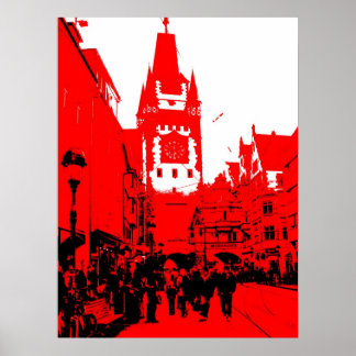 Freiburg Martinstor rot Poster