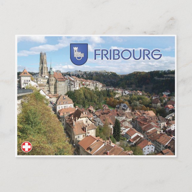 Freiburg - Schweiz Postkarte (Vorderseite)