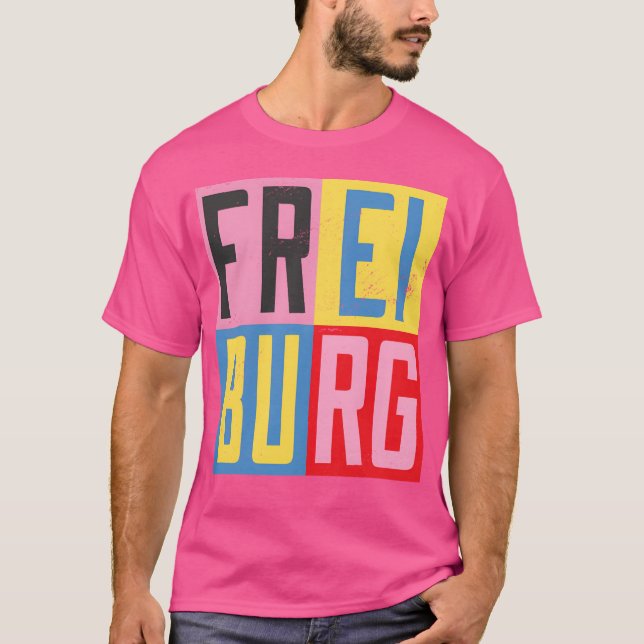 Freiburg Städte Design Geschenk T-Shirt (Vorderseite)
