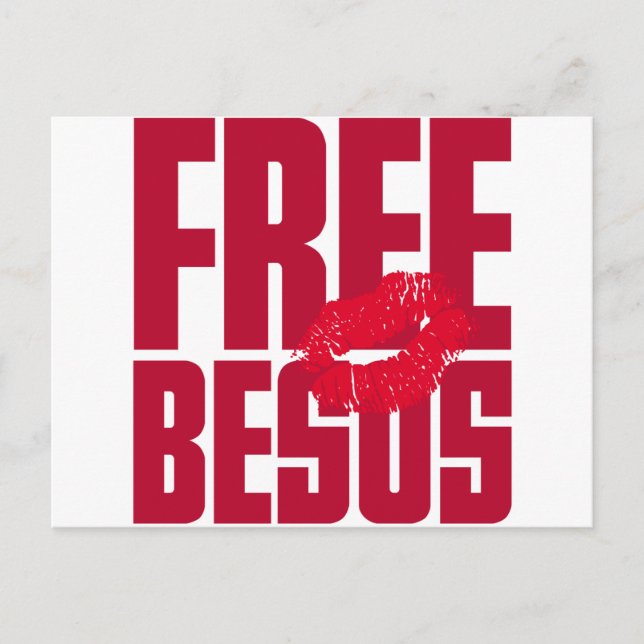 Freie Besos Postkarte (Vorderseite)